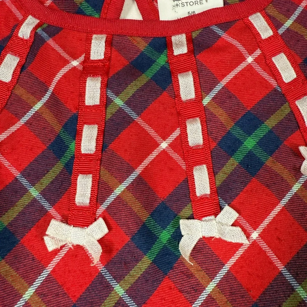 DISNEY STORE Girls Plaid Mickey Minnie Ice Skating Christmas Nightgown 5-6 Cozy‎ - Picture 9 of 12